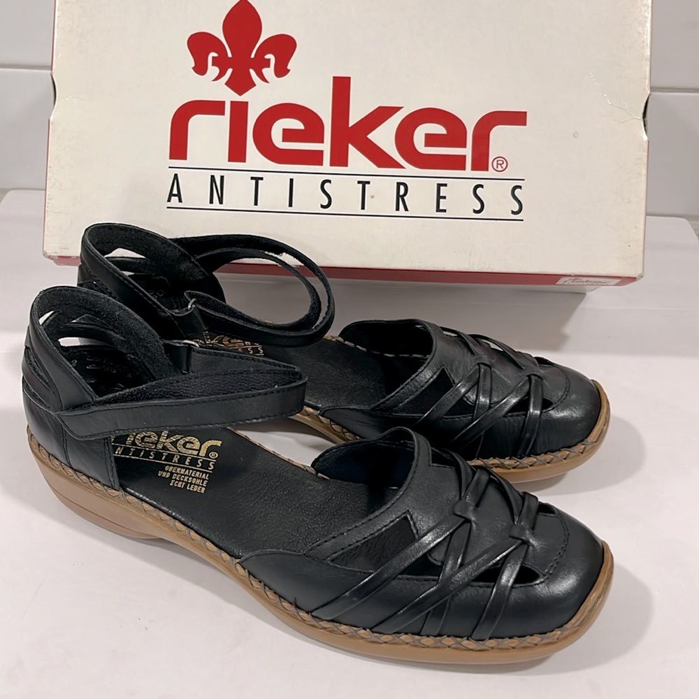 Rieker Antistress Doris Black Leather Mary Jane
Size 42